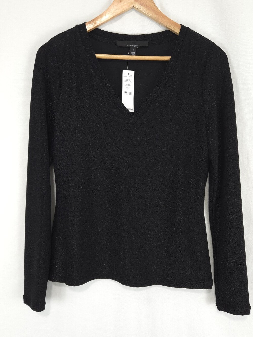 WHBM Women's Long Sleeve Sparkle Knit Top